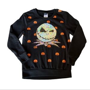 Disney Nightmare Before Christmas Jack Skellington Sequin Flip Sweatshirt